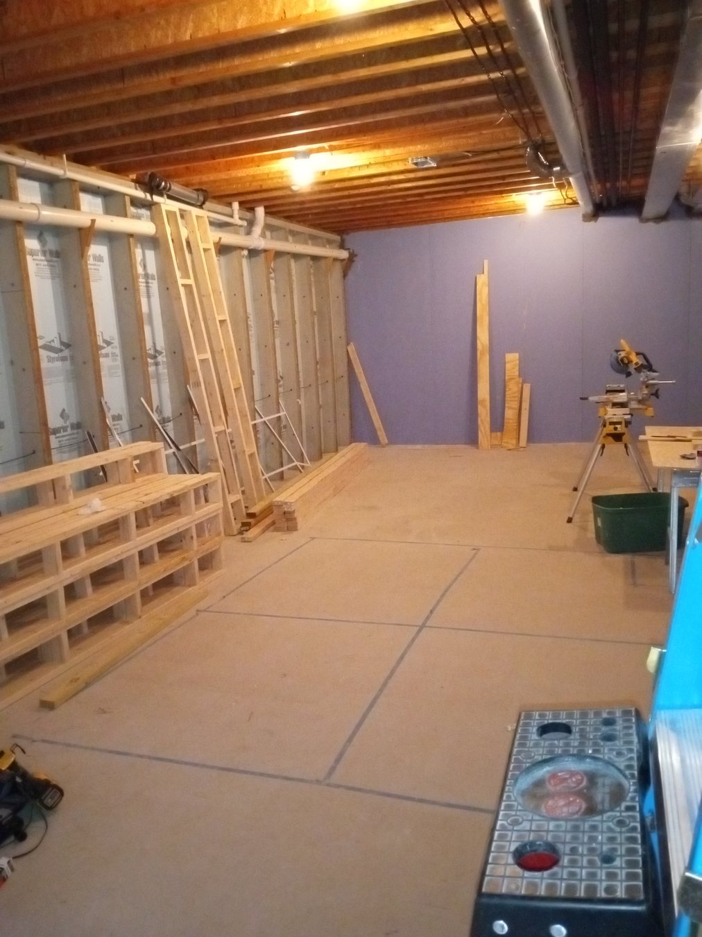 Hands-on framing and wall preparation work