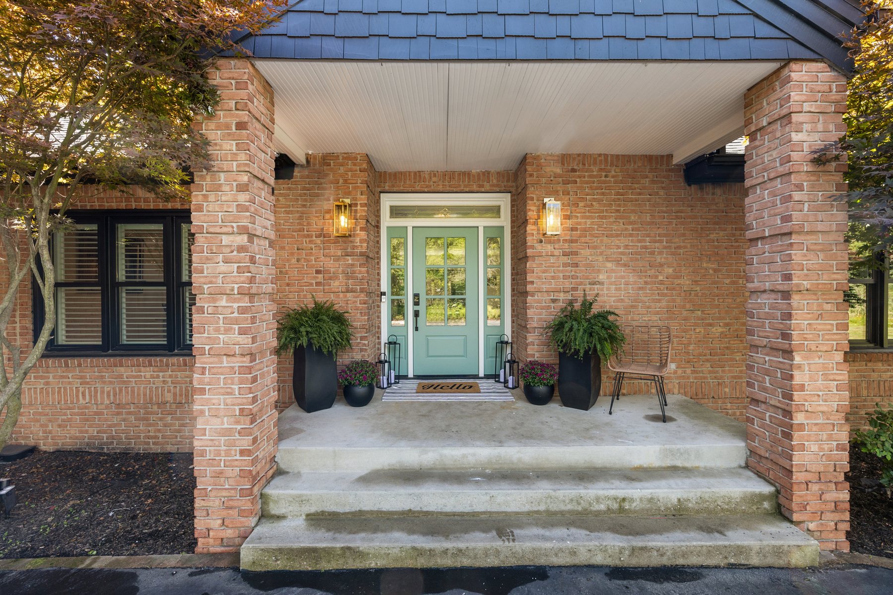 A clean and welcoming finished front entry