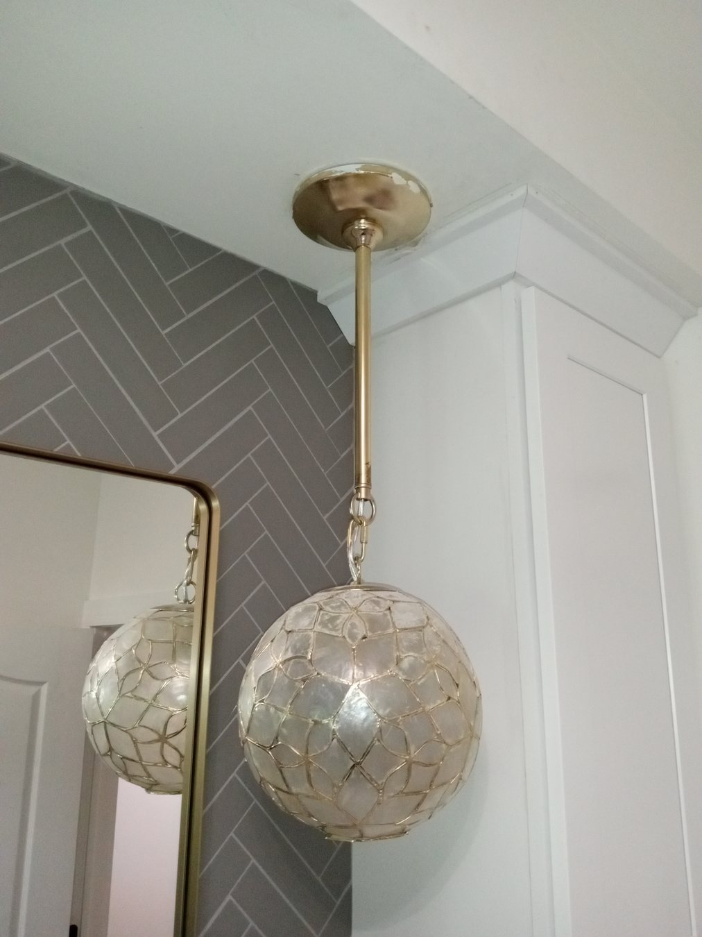 Installed decorative light fixture